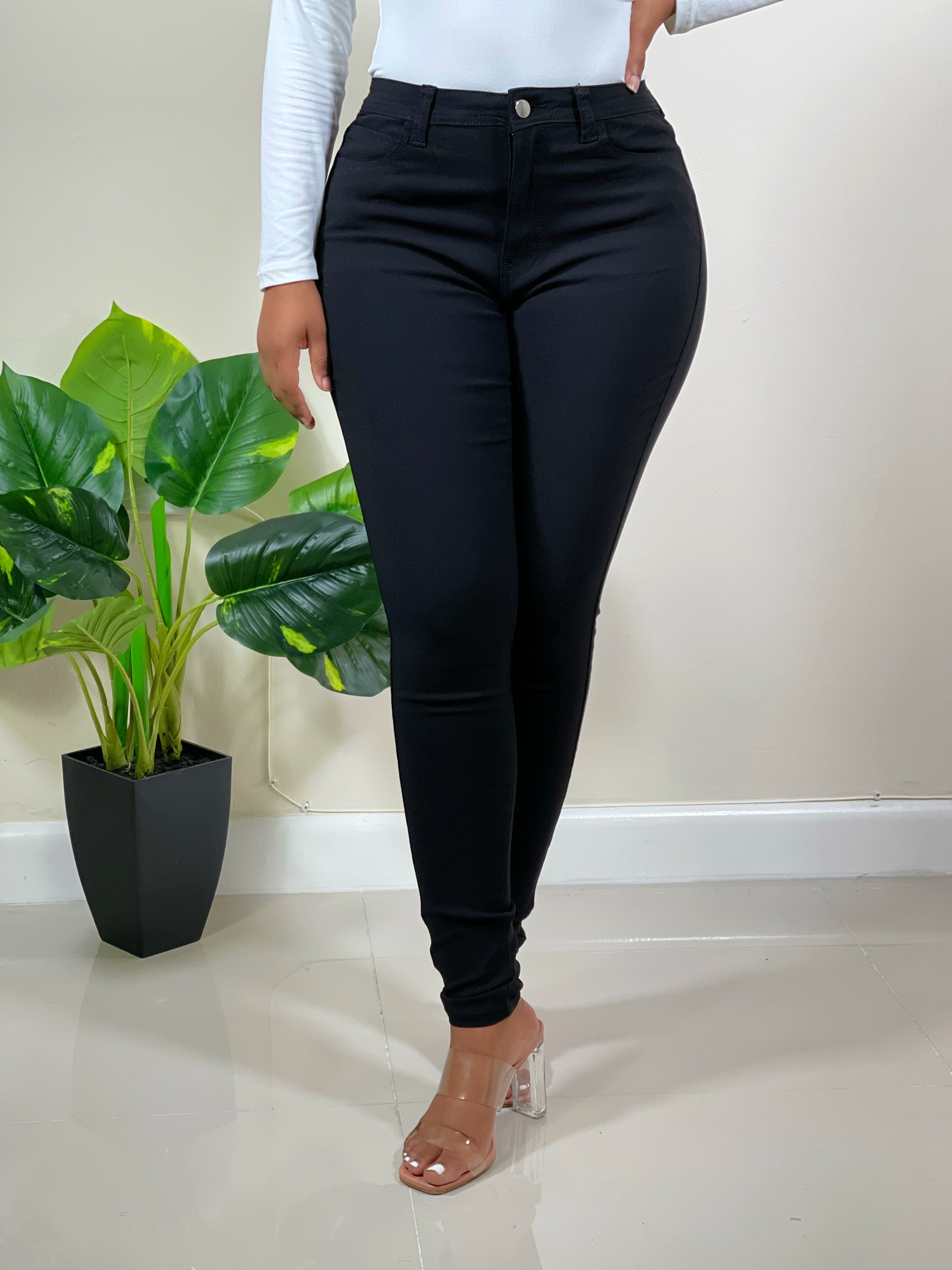 ASOS DESIGN Hourglass high waist pants in skinny fit in black | ASOS
